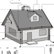 Schemat elementów odgromowych na jednorodzinny budynek mieszkalny