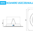 Rysunek techniczny kołnierza z kauczuku EPDM do uszczelnień dachowych