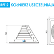 Rysunek techniczny kołnierza rozkładanego RFT2 z kauczuku EPDM do uszczelnień dachowych