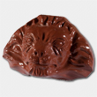 Ceramiczna ozdoba dachowa - Zaślepka gąsiora z głową lwa mała glazura - FCB Konin