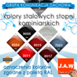 Wzornik kolorów mocnych i bezpiecznych stalowych stopni kominiarskich