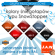 Wzornik kolorów stalowych śniegołapów dachowych typu snowstoper