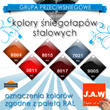 Wzornik kolorów stalowych śniegołapów dachowych