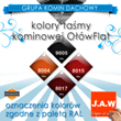 Wzornik kolorów taśmy kominowej uszczelniającej OłówFlat