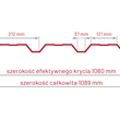 T35 - schemat i wymiary trapezu elewacyjnego Bratex Konin