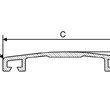 Profil aluminiowy dociskowy górny z aluminium 60 mm do poliwęglanu - JAW Konin