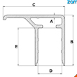 Profil aluminiowy zamykający/okapowy typ F z aluminium do poliwęglanu - JAW Konin