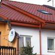 Płytka struktonit użyta na wykończenia dachu wiatrownic i okapu