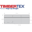 Wymiary pasa kalenicowego czyli gonta kalenicowego GAF TimberTex
