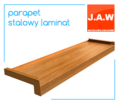 Parapet stalowy laminowany