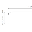Parapet okienny zewnętrzny MDF laminat rysunek techniczny - JAW Konin