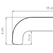 Parapet okienny wewnętrzny Softline z PCV rysunek techniczny - JAW Konin