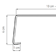 Parapet okienny zewnętrzny stalowy laminowany rysunek techniczny - JAW Konin