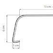 Parapet okienny zewnętrzny stalowy laminowany softline rysunek techniczny - JAW Konin
