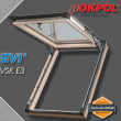 Okno dachowe uchylno-przesuwne drewniane Okpol Enevi VSK E3