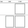 Tabela rozmiarów okien fasadowych ROTO DEsigno WRA R1