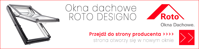 Okna dachowe ROTO Designo baner dystrybutor JAW Akcesoria Dachowe Konin