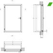 Drzwi poddaszowe kolankowe Fakro DWF ognioodporne schemat - JAW Konin