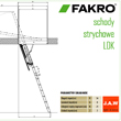 Sosnowe schody strychowe 2-segmentowe wysuwane Fakro LDK schemat otwierania - JAW Konin