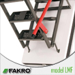 Ognioodporne izolowane schody segmentowe z metalu Fakro LMF