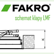 Ognioodporne izolowane schody strychowe metalowe 3-elemmentowe Fakro LMF - schemat klapy