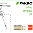 Schody strychowe ognioodporne 3-segmentowe z metalową drabinką Fakro LMF schemat otwierania - JAW Konin