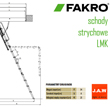 Schody strychowe 3-segmentowe z metalową drabinką Fakro LMK Komfort schemat otwierania - JAW Konin