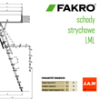 Schody strychowe 3-segmentowe z metalową drabinką Fakro LML Lux schemat otwierania - JAW Konin