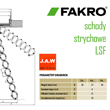 Schody strychowe nożycowe ognioodporne Fakro LSF EI60 schemat otwierania - JAW Konin