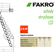 Schody strychowe nożycowe Fakro LST schemat otwierania - JAW Konin