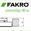 Segmentowe schody strychowe rozkładane Fakro LWL LUX - schemat klapy