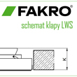 Segmentowe schody strychowe rozkładane Fakro LWS Plus - schemat klapy