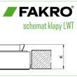 Pasywne schody strychowe rozkładane Fakro LWT - schemat grubej ocieplonej klapy