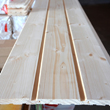 Drewniana boazeria świerkowa - przykład połączenia 3 desek podsufitki drewnianej
