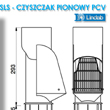 Schemat wymiary i rysunek czyszczaka bezobsługowego SLS z PCV Lindab Rainline