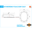 rysunek techniczny wywietrznika połaciowego EASY - JAW Konin