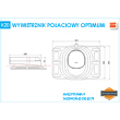 rysunek techniczny wywietrznika połaciowego OPTIMUM - JAW Konin