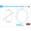 rysunek techniczny podstawy dachowej skośnej Ø160 mm - JAW Konin