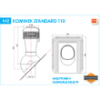 rysunek techniczny kominka dachowego z wentylatorem STANDARD - JAW Konin