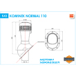 rysunek techniczny kominka dachowego z wentylatorem 110mm - JAW Konin