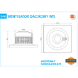 rysunek techniczny wentylatora dachowe WTL z regulacją obrotów - JAW Konin