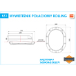 rysunek techniczny wywietrznika połaciowego ROLLING - JAW Konin