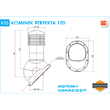 rysunek techniczny kominka dachowego nieizolowanego PERFEKTA - JAW Konin