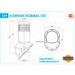 rysunek techniczny kominka dachowego izolowanego NORMAL 150 - JAW Konin