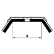 Rysunek techniczny kaloty trapezowej do mocowania płyt - JAW Konin