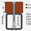 sposób montażu wkręta nierdzewnego tarasowego CABRI REISSER A4 w profilu stalowym